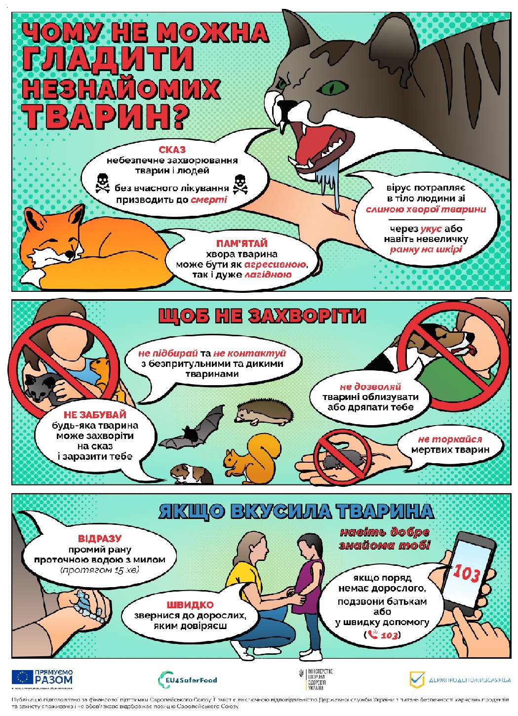 Poster Rabies For Schoolchildren